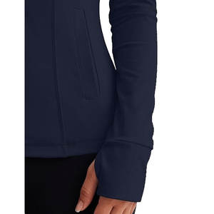 Veste de Yoga élégante pour femmes coupe ajustée fermeture éclair légère piste de course Fitness vêtements de sport en plein air manteau de gymnastique de sport - Product Image 5