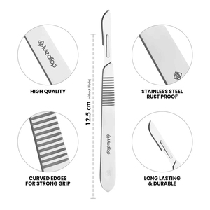 Ensemble d'instruments chirurgicaux manuels en acier à haute teneur en carbone professionnel n° 3, scalpel chirurgical, poignée BP, certifié CE classe II Ariston - Product Image 3