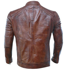 Veste en cuir d'agneau pour homme, design haut de gamme 2025, toile de haute qualité, col montant, style streetwear, nouvelle veste rapide pour homme - Product Image 3