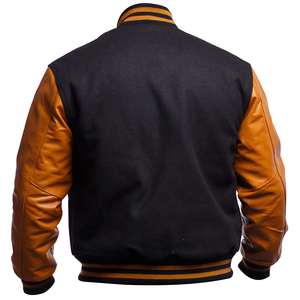 Veste universitaire décontractée pour homme en laine personnalisée 2025, col montant, devant respirant, en nylon/coton, brodée, hiver - Product Image 6