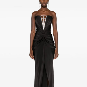 Vestido sin mangas para la ocasión del cóctel y la fiesta para las salidas nocturnas y el vestido negro - Product Image 1