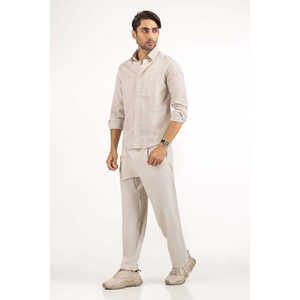 เสื้อเชิ้ตผู้ชายลำลอง ผ้าฝ้าย 100% ติดกระดุมสองแถว ผ้าป๊อปลินซาติน ระบายอากาศได้ดี ทรงปกติ รุ่น ODM MN-CS-SS25-203 - Product Image 2