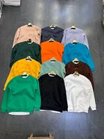 Sudadera Casual de Otoño para Hombre, Cuello Redondo, Manga Larga, Ecológica, Antiarrugas, Antiretráctil, de Algodón y Felpa, Lavada con Ácido
