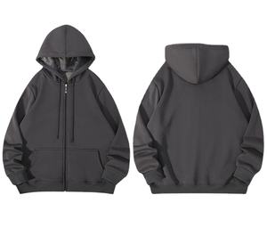 Sweat à capuche pour hommes 100% coton à fermeture éclair complète marque privée vêtements grande taille automne avec logo zippé Option fournisseur de sweats à capuche vierges - Product Image 6