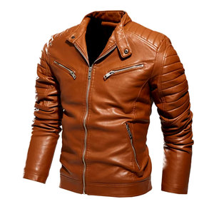 Veste de moto en peau de mouton véritable personnalisée 2024 pour hommes, style streetwear d'hiver, chauffante, coupe-vent - Product Image 1