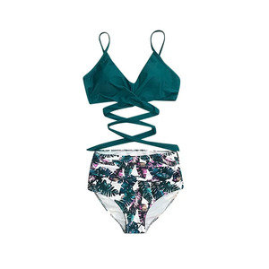 High Quality Women's Sexy <b>Push</b>-<b>Up</b> Bikini 3-Piece High Waist Backless Animal Print <b>Swimsuit</b> Set Breathable Custom Beachwear - Product Image 6