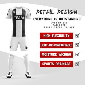 Vente en gros OEM uniforme de football vierge sur mesure, maillots de football France, ensemble de vêtements de football imprimés par transfert à chaud pour adultes - Product Image 5