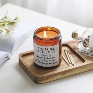 Vela Aromática en Frasco de Vidrio Ámbar, Vela de Cera de Soja de Estilo Retro con Tapa de Rosca - Product Image 2
