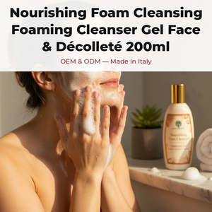 Gel Nettoyant Moussant Nourrissant pour le Visage et le Décolleté 200ml OEM Marque Privée Italie RedMoringa Nettoyant & Lavant - Product Image 2