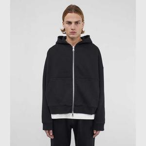 Sudaderas con cremallera personalizadas para hombre, sudaderas con capucha al por mayor, sudadera con cremallera desgastada vintage de gran tamaño con lavado ácido - Product Image 3