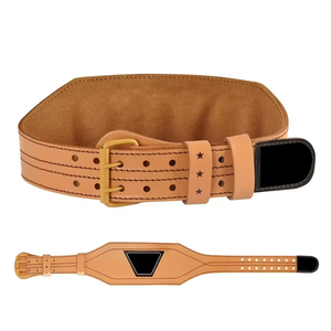 เข็มขัดยกน้ำหนักหนังวัวปรับได้ ระบายอากาศได้ดี พร้อมดีไซน์สีและขนาดที่ปรับแต่งได้ สำหรับออกกำลังกายในยิม - Product Image 3