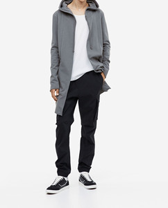 Unisex Cotton Acid Wash solid plain color customized logo wholesale price zip up style oversized <b>long</b> <b>hoodie</b> - Product Image 1