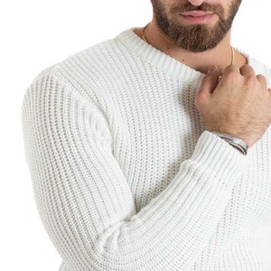 Cárdigan de Invierno Personalizado de Lana de Algodón para Hombre, Cuello Redondo, Manga Larga, Transpirable, Color Sólido, Antibolitas, Forro de Lana de Secado Rápido - Product Image 4