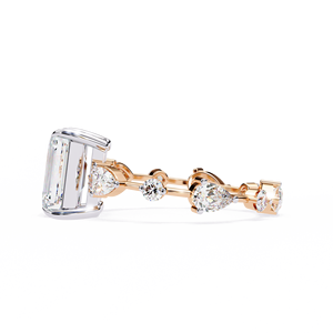 แหวนเพชรเพาะเลี้ยงในห้องปฏิบัติการ ชุบทองคำชมพู 14K แบบโซลิแทร์ ล้อมเพชรแบบฮาโล ได้รับการรับรองจาก IGI SGL เหมาะสำหรับเป็นของขวัญแต่งงาน - Product Image 3