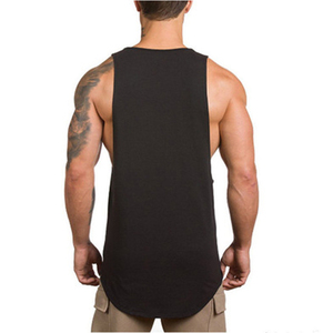 Venta al por mayor de ropa de fitness ropa de gimnasio camiseta sin mangas de los hombres Fitness algodón poliéster transpirable sólido hombres camiseta sin mangas - Product Image 4