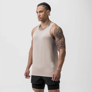 Camiseta sin mangas para hombre que absorbe la humedad para gimnasio-Tela de alto rendimiento para entrenamientos activos - Product Image 1