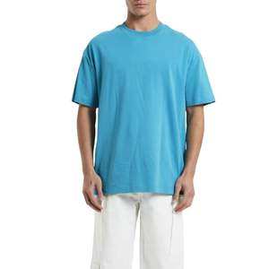 MOQ bajo Logotipo personalizado Impresión Oversize Camiseta 100% algodón con logotipo personalizado Hombres Baggy Plain T Shirts - Product Image 3