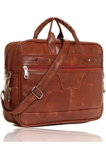 2025 Latest Creations Custom Vintage Genuine Leather Laptop <b>Briefcase</b> Wholesale Business Bag Men's Covers for Laptop - Product Image 3