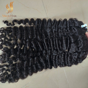 Paquetes de cabello rizado birmano crudo Premium Super doble dibujado, proveedor vietnamita de alta calidad - Product Image 4