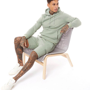 Sudaderas con capucha informales y conjunto corto 100 por ciento de algodón Ropa de entrenamiento para hombre con logotipo personalizado Sudadera con capucha de manga larga Pakistán hecho - Product Image 1