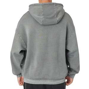 Sweat à capuche oversize personnalisé pour homme en coton et polyester imprimé professionnellement, respirant, imperméable et coupe-vent, en polaire - Product Image 2
