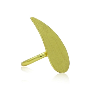 Vintage Statement Brass <b>Ring</b> 18K Gold Plated Gemstone Fashionable Inlay with Claw Technology for Children's Gift - Product Image 2