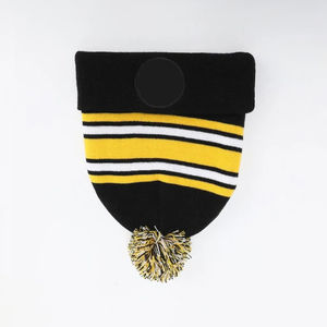 Bonnet en tricot gris unisexe, bonnet d'hiver chaud à revers, bonnet en acrylique doux côtelé extensible, bonnet de rue, logo personnalisé, conception OEM - Product Image 3