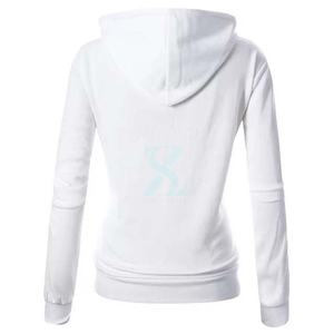 Sudaderas con capucha de invierno con cremallera y estampado de logotipo personalizado para mujeres adolescentes de talla grande sudaderas de punto transpirables sudaderas teñidas lisas - Product Image 5