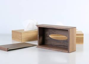 Boîte à mouchoirs en noyer de luxe |   Porte-papier en bois pour salle de bain et salon |   Boîte de rangement de bureau moderne et durable |   Décoration intérieure - Product Image 4