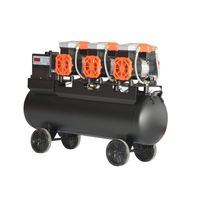 Usine professionnelle Compresseur d'air silencieux sans huile à piston 90L Compresseur d'air silencieux de qualité industrielle pour une utilisation en atelier