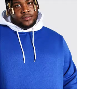 Vente à chaud sweats à capuche en coton mélangé pour hommes personnalisés sweats à capuche lourds couleur unie imprimé à manches longues prix bon marché - Product Image 4