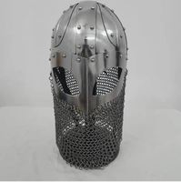 Casque Viking en acier doux fait main avec protège-cou en cotte de mailles casque d'armure médiévale pour reconstitution Cosplay ou affichage à collectionner