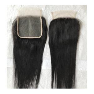 Cuticules malaisiennes alignées, cheveux humains lisses, vierges, Remy, 18 pouces, 6x6 HD, fermeture en dentelle, vente en gros, fournisseur d'extension de cheveux humains péruviens - Product Image 1