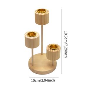 Porte-bougie en bois au style unique, parfait pour offrir en cadeau, améliorer l'intérieur de la maison, décorer les célébrations et l'usage quotidien, en provenance d'Inde - Product Image 6