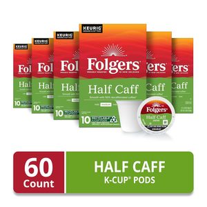 Folgers Half Caff <b>Medium</b> Roast Coffee, Keurig K-Cup Pods, 10 Count Boxes (<b>Case</b> of 6) - Product Image 5