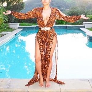 Señoras gasa Color sólido playa Kaftan verano playa Kaftan peso ligero cubrir - Product Image 6