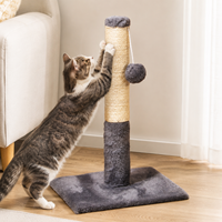 Arbre à chat moderne et écologique avec griffoir en sisal durable, base stable et jouet interactif pour chats d'intérieur