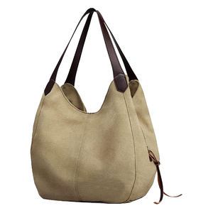 Women's Fashion Ostrich Pattern Canvas Zipper Pillow-Shaped Messenger <b>Bag</b> Two <b>Shoulder</b> <b>Straps</b> 1-1.9L Capacity Portable Travel - Product Image 4