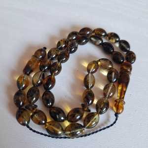 Islam <b>Gifts</b> Coffee Resin Amber Oval Shape 11*14mm 33 Prayer Beads Muslim Tasbih Tasbeeh <b>Islamic</b> Rosary Misbaha Wholesale - Product Image 4