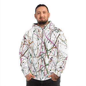 Venta al por mayor de sublimación personalizada Zip-Up Sudadera con capucha Warm Winter Streetwear Hombres Impreso 460Gsm Algodón Poliéster Material - Product Image 3