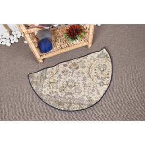 Alfombra turca Vintage Beige clásica de 2,5x1,5 pies hecha a mano de seda de bambú área grande rectángulo patrón abstracto para sala de estar pasillo - Product Image 2