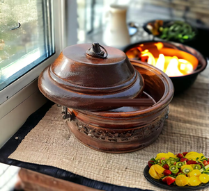 <b>Wooden</b> Chapati <b>Box</b> Chapati <b>Box</b> for Kitchen <b>Wooden</b> Hotpot Roti <b>Box</b> Serving Casserole Set Hotpot for Chapati Roti Decorative - Product Image 5