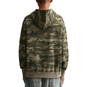 Sweatshirt à capuche avec fermeture éclair pour hommes, imprimé de logo personnalisé, coupe normale, taille plus 100%, hiver en molleton de coton de haute qualité - Product Image 4