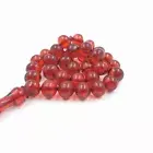 Perle de prière islamique résine rouge perles ovales perles d'inquiétude Agate musulman Tasbeeh ou hommes femmes inde saoudien meilleure vente Tasbih en vrac - Product Image 2