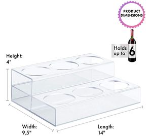 ชั้นวางขวดไวน์ทำจากไม้พร้อมดีไซน์โลหะชั้นวางของในครัวชั้นเก็บไวน์ความจุสูง - Product Image 4