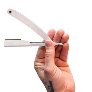 2024 meilleure vente jetable en acier inoxydable barbier rasoir couleur unie poignée pliante cheveux visage corps outil haut nouveauté poudre - Product Image 2