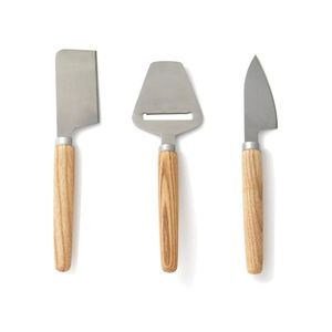 Juego de Cuchillos para Queso de Acero Inoxidable al por Mayor para Fabricantes, 4 Piezas, Utensilios de Cocina, Mango de Madera, Juego de Cuchillos para Cortar Crema y Pizza - Product Image 4