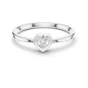 0.69 CT Lab Diamond Heart-Shaped <b>Ring</b> for Women VVS-VS Clarity 18KT, 14KT, 10KT Gold & 925 <b>Silver</b> Rose, Yellow, White - Product Image 2