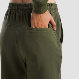 Pantalons de jogging Smartrex 100% coton, sportifs, avec plis et motifs, taille XL à 6XL, vêtements de sport d'hiver en couleur olive - Product Image 5