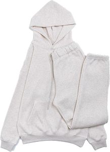 Premium Midweight 100% algodón polar 2 piezas Sudadera con capucha pulóver Jogger chándal conjunto de chándal hombres mujeres invierno sólido con capucha rápido - Product Image 5